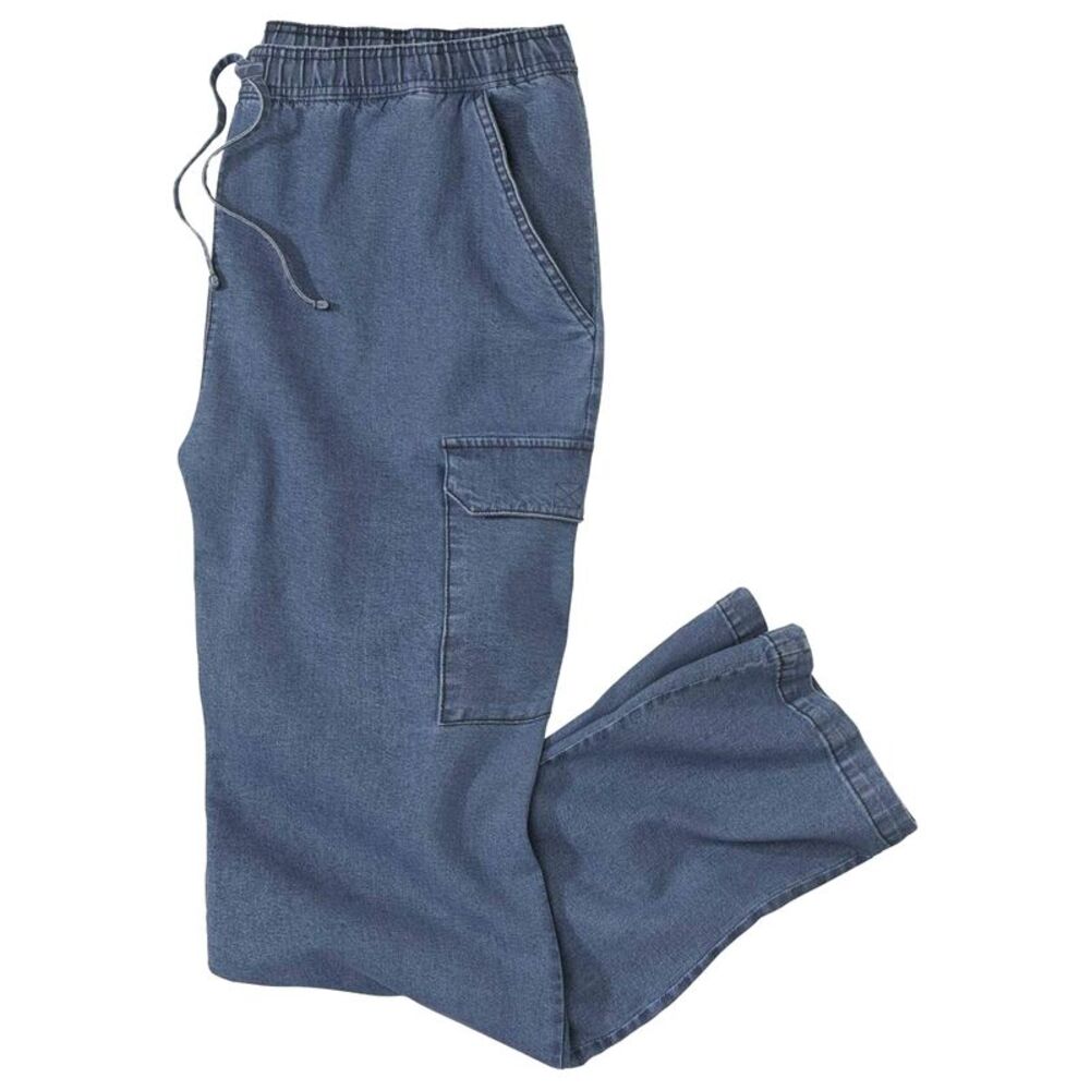 Atlas For Men Mens Cargo Jeans / Blue